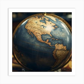 Globe Of The World Art Print