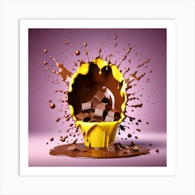 Splash chocolate 4 Art Print