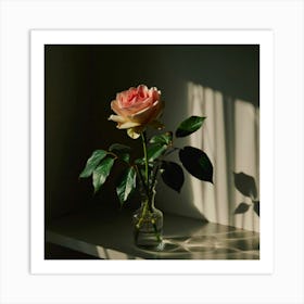 Rose In A Vase Art Print