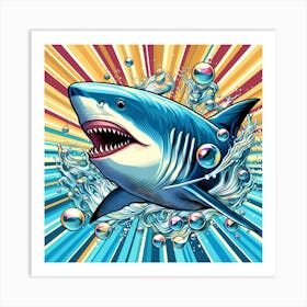 Shark In The Sea 1 Art Print