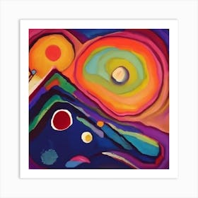 Landscape colorful Art Print