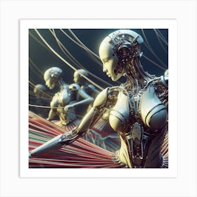 Futuristic Robots Art Print