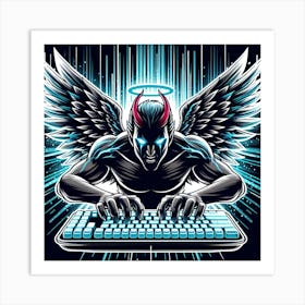 Devil On A Keyboard 3 Art Print