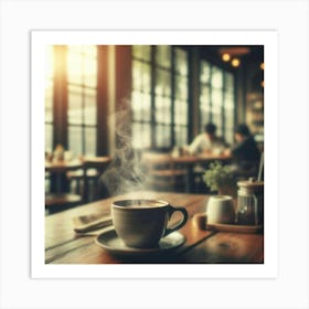 Coffee In A Cafe Kitchen Restaurant  Art Print