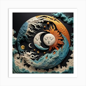 Moon And The Sun 1 Art Print