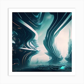 Futuristic City 19 Art Print