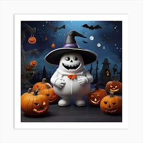 Ghost In A Hat Art Print