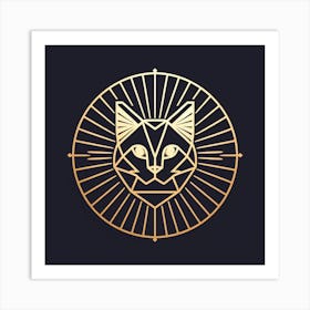 Golden Cat Logo Art Print