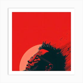 Music Album Cover Red Art Print