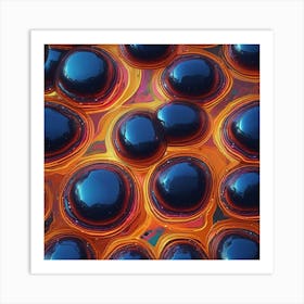 Abstract Bubbles rock bubble Art Print