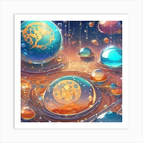 Spheres In Space Art Print