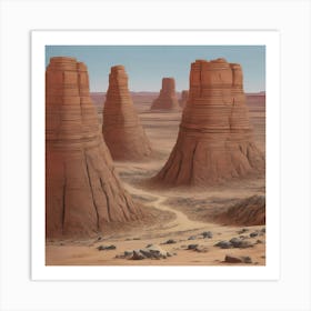 Rocky Desert Art Print