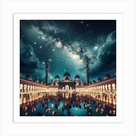 Night At The Mosque Art Print