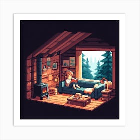 Cozy Cabin Art Print