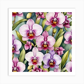 Orchids 1 Art Print