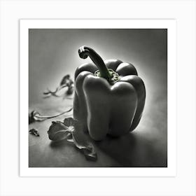 Black And White Pepper Art Print