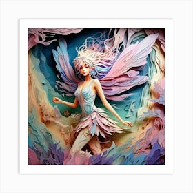 Paper Art Fairy Art Print