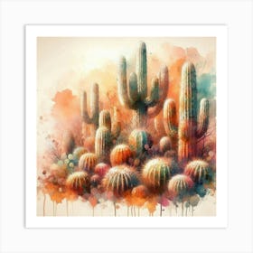 Cactus Painting Art Print