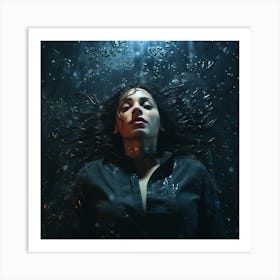 Woman In The Water Art Print