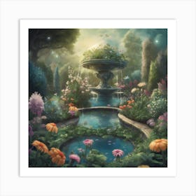 Watering The Dream Garden Art Print Art Print