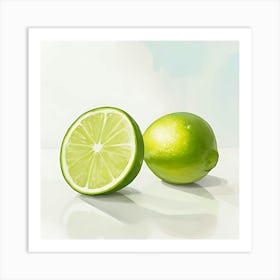 Watercolor Lime Art Print