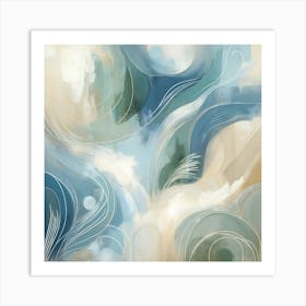 Abstract Tranquil Seascape 1 Art Print