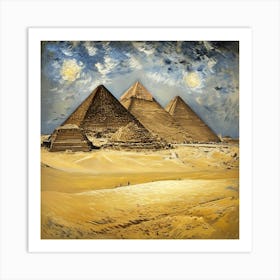 Pyramids Of Giza 3 Art Print