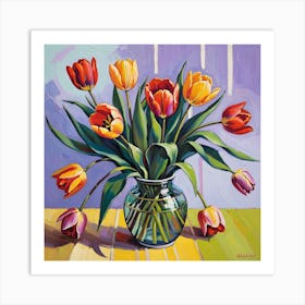 Tulips In A Vase 2 Art Print