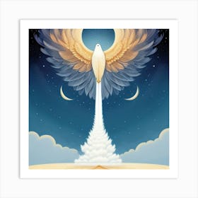 Dove In Flight Art Print