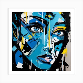 'Blue Girl' Art Print