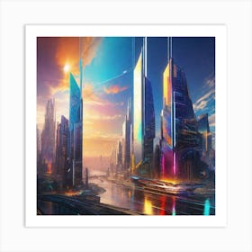 Futuristic Cityscape 107 Art Print