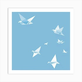 Origami Birds Art Print