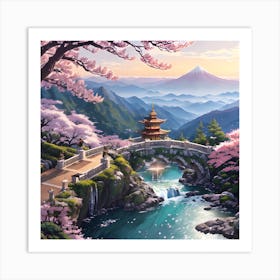 Japanese Cherry Blossoms Art Print