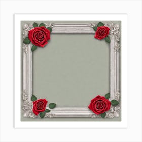 Frame With Roses 32 Art Print