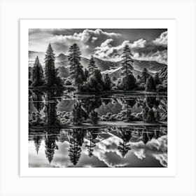 Reflections In The Lake Art Print