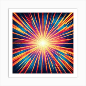 Abstract Burst Of Light Art Print