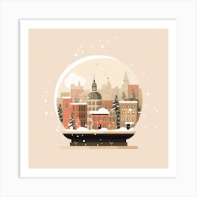 Oslo Norway Snowglobe Art Print