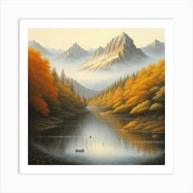 Autumn In The Mountains Art Print