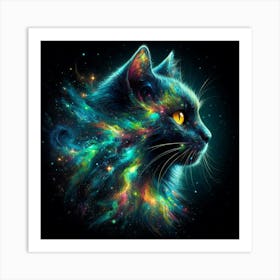 Galaxy Cat Art Print