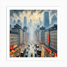 Beijing City Art Print