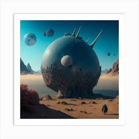 Planet In The Desert Art Print