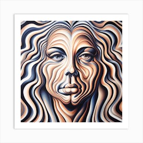 'A Woman'S Face' Art Print