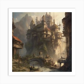 Fantasy City 91 Art Print