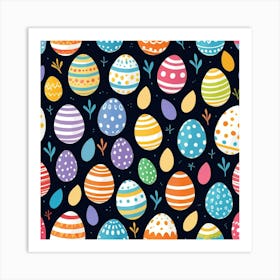 Easter Eggs Art Print Art Print