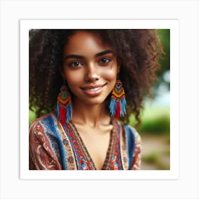 Afro Haired Woman Art Print