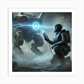 A Sci Fi Depiction Of Emp Chargers Art Print