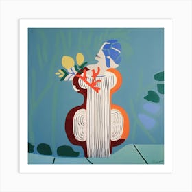 Ceramic Vase With Flowers, The Matisse Inspired Art Collection Art Print