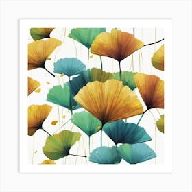 Ginkgo Leaves 1 Art Print