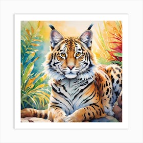 Tiger Baby Painting Art Print