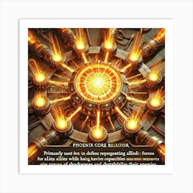 Phoenix Core Reactor Defense And Offense Art Print